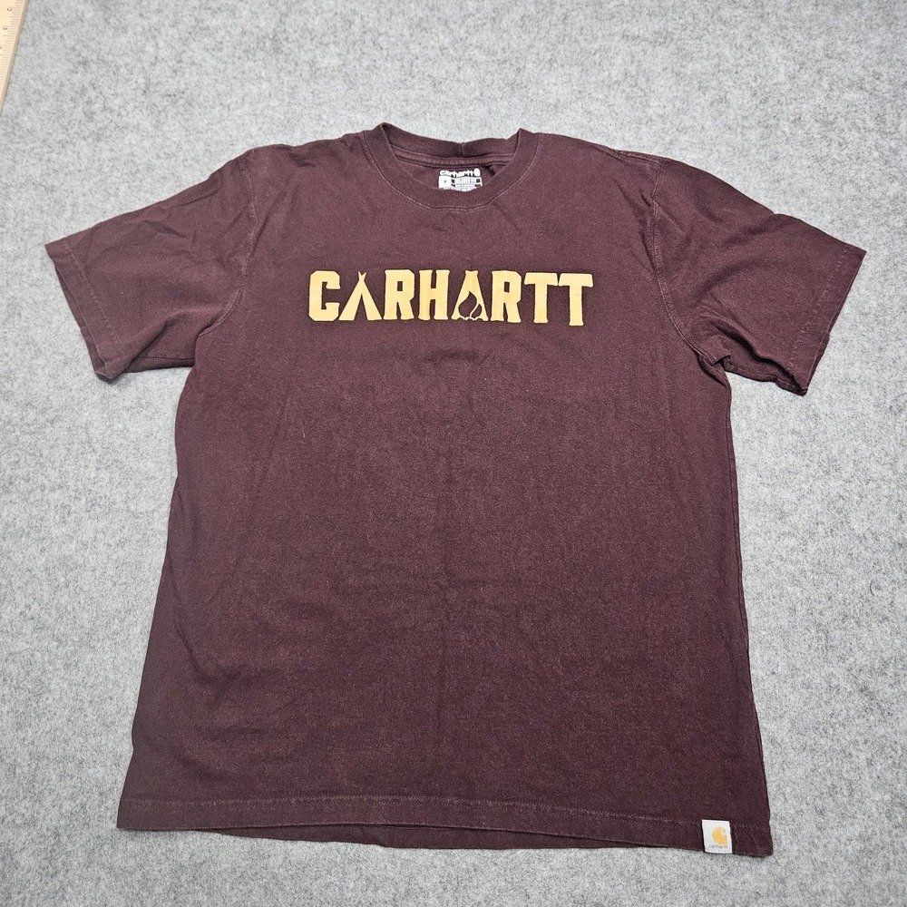 Carhartt Camping T-Shirt Men's Medium Relaxed Fit Maroon‎ Outdoors Gorpcore
